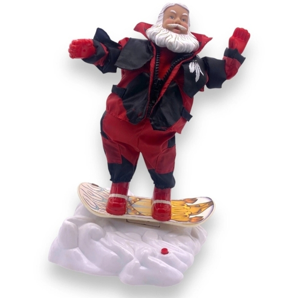 GEMMY Snowboarding Santa Boggies to the song Born to be Wild 2000 Animated Video - Picture 1 of 13